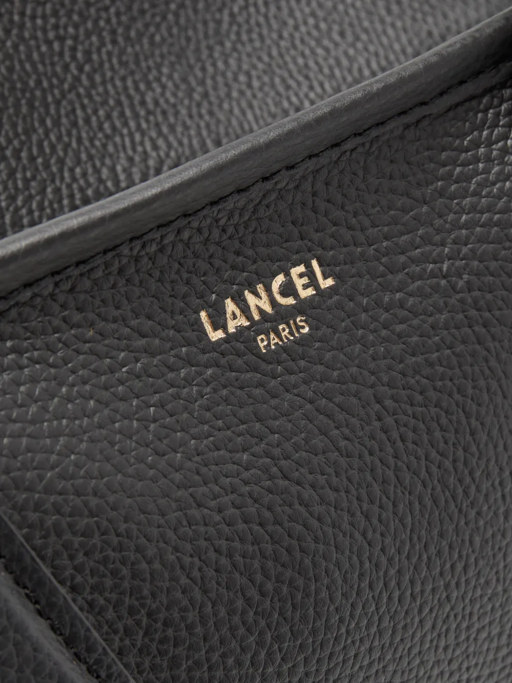 Lancel M Jour grained leather tote bag Zwart