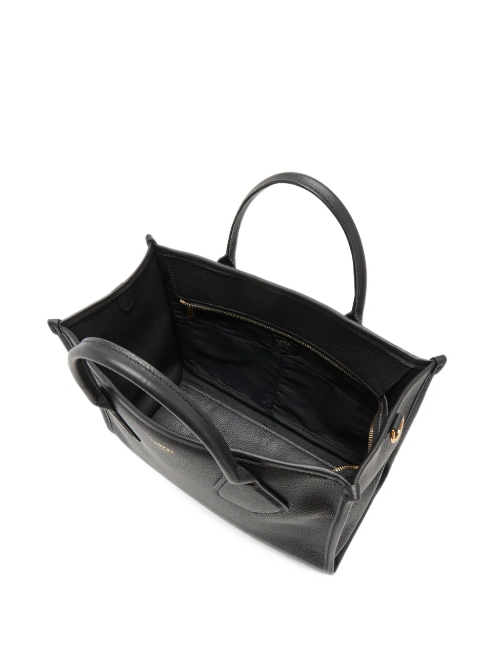 Lancel M Jour grained leather tote bag Zwart