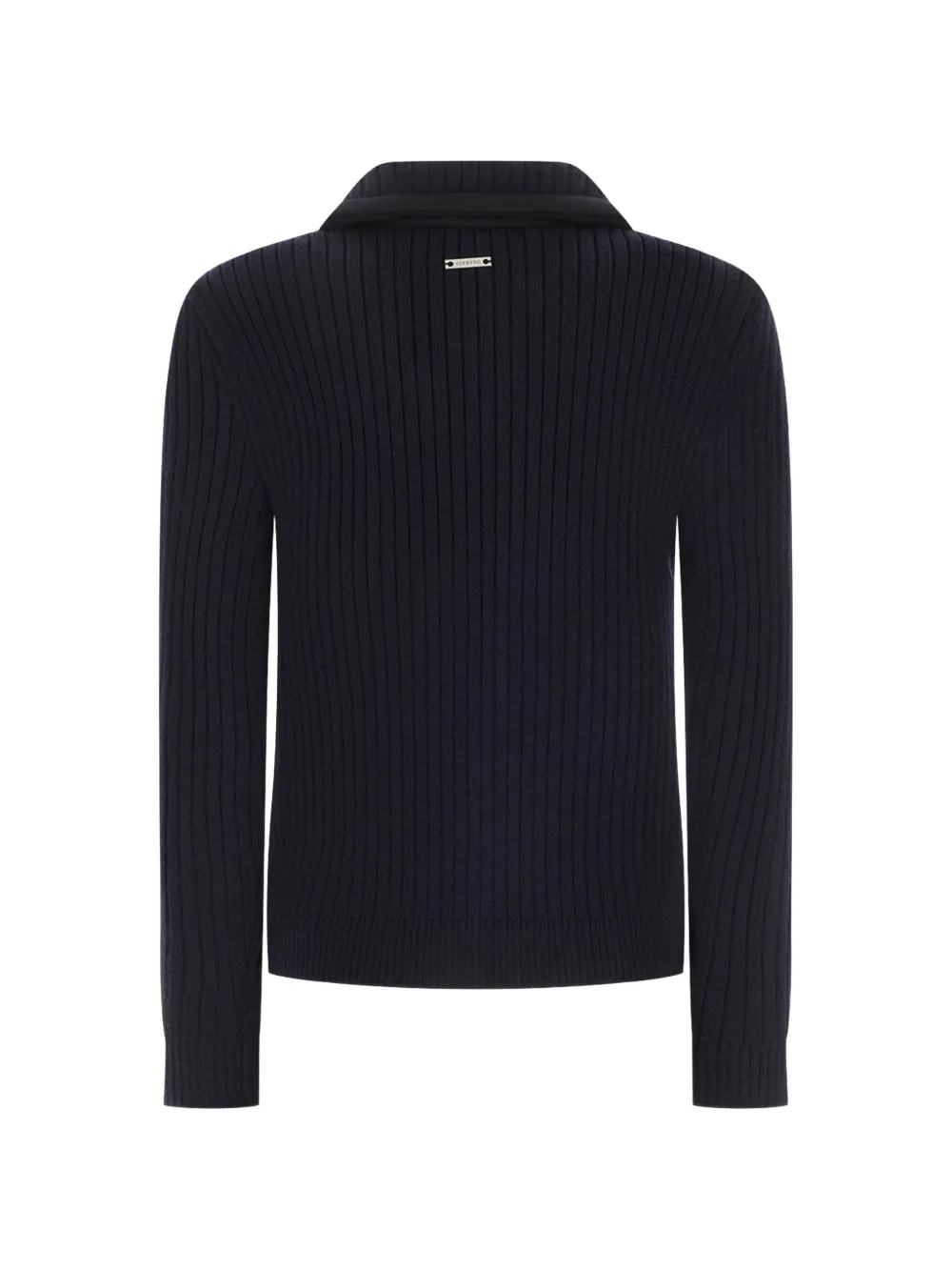 Iceberg ribbed-knit panelled jacket Blauw