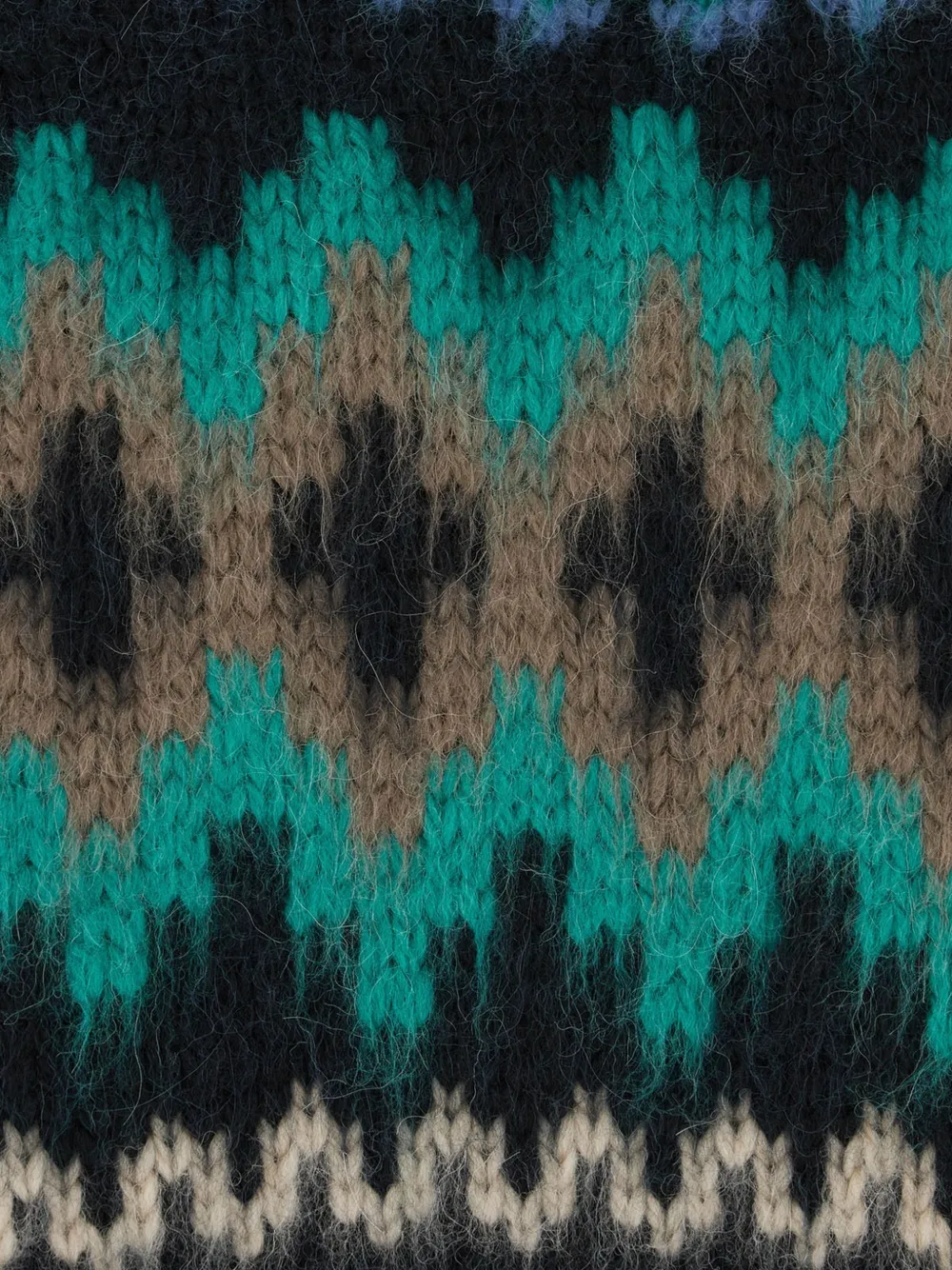 Paul Smith black Fair Isle-knit wool-blend sweater Zwart