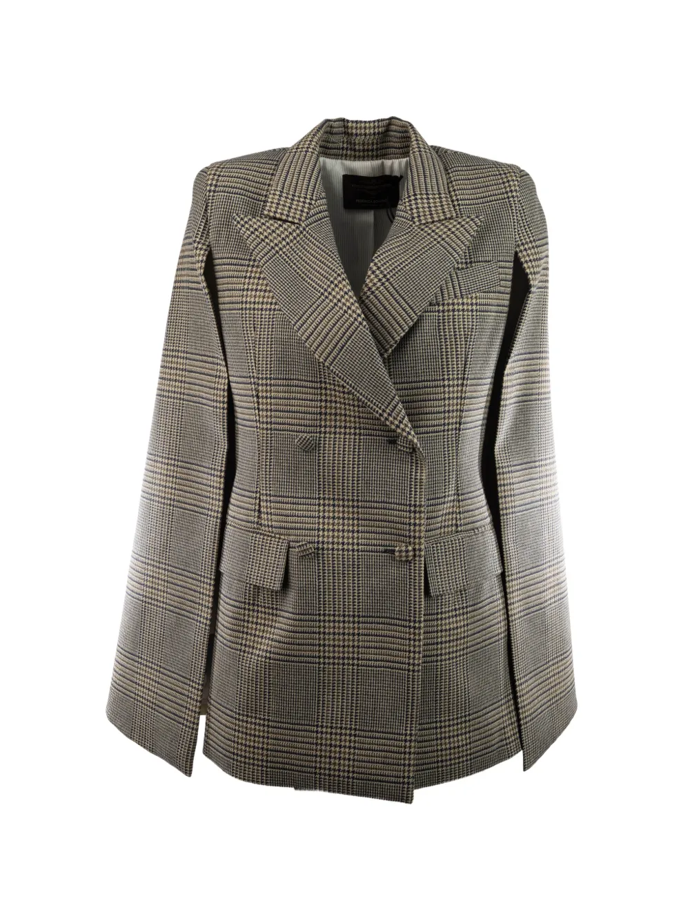 Federica Bonifaci Prince of Wales check double-breasted jacket - Neutrals