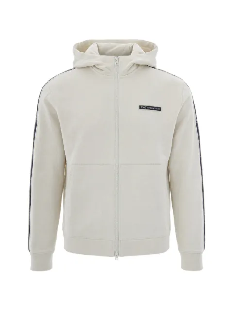 Ea7 Emporio Armani hoodie con cierre y parche del logo