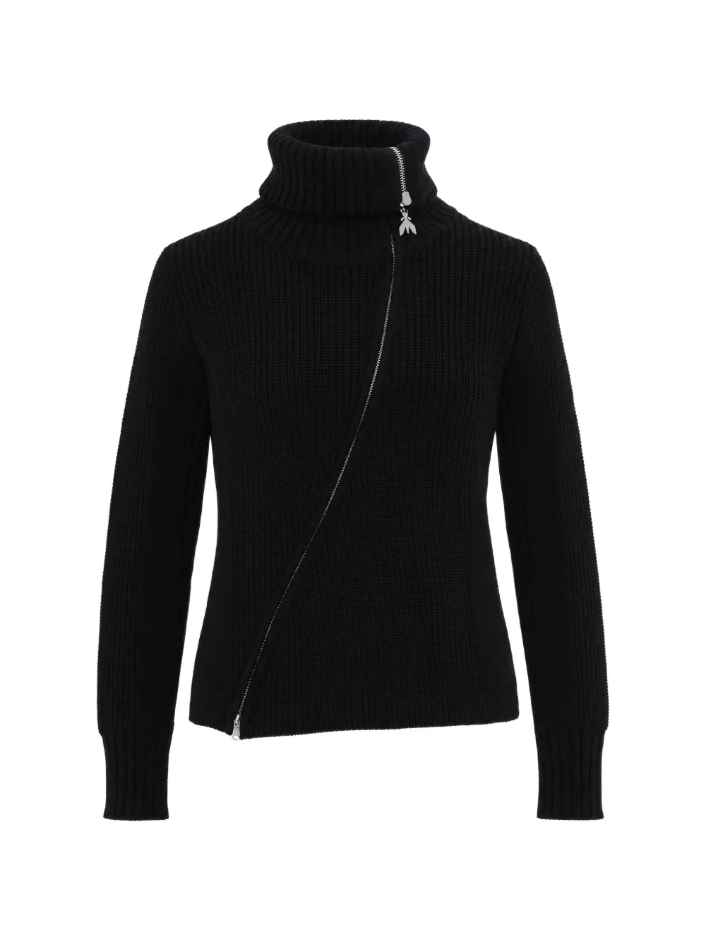 Patrizia Pepe asymmetric zip-fastening cardigan - Schwarz