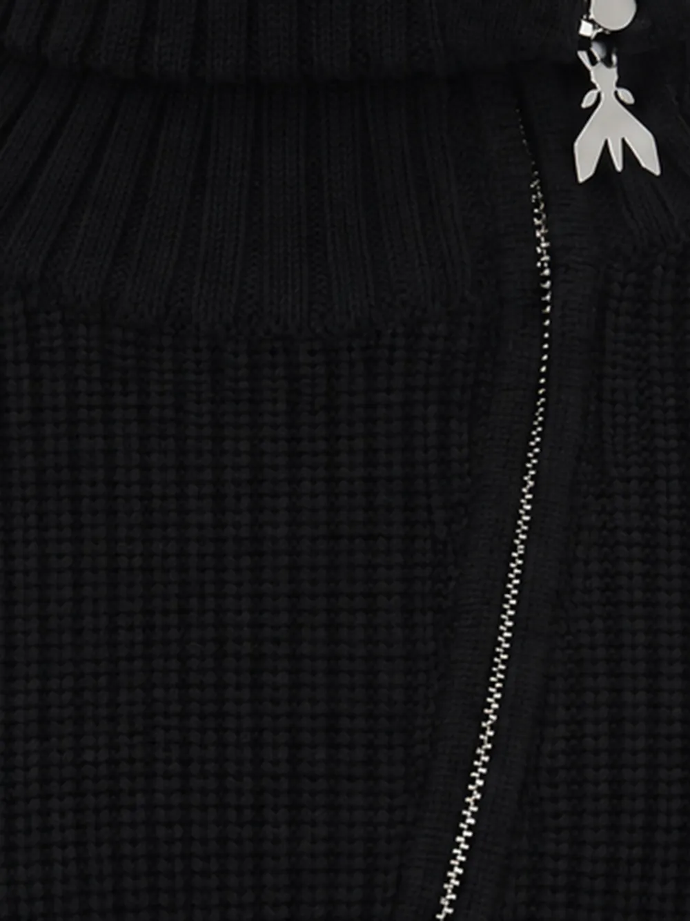 Patrizia Pepe asymmetric zip-fastening cardigan Zwart