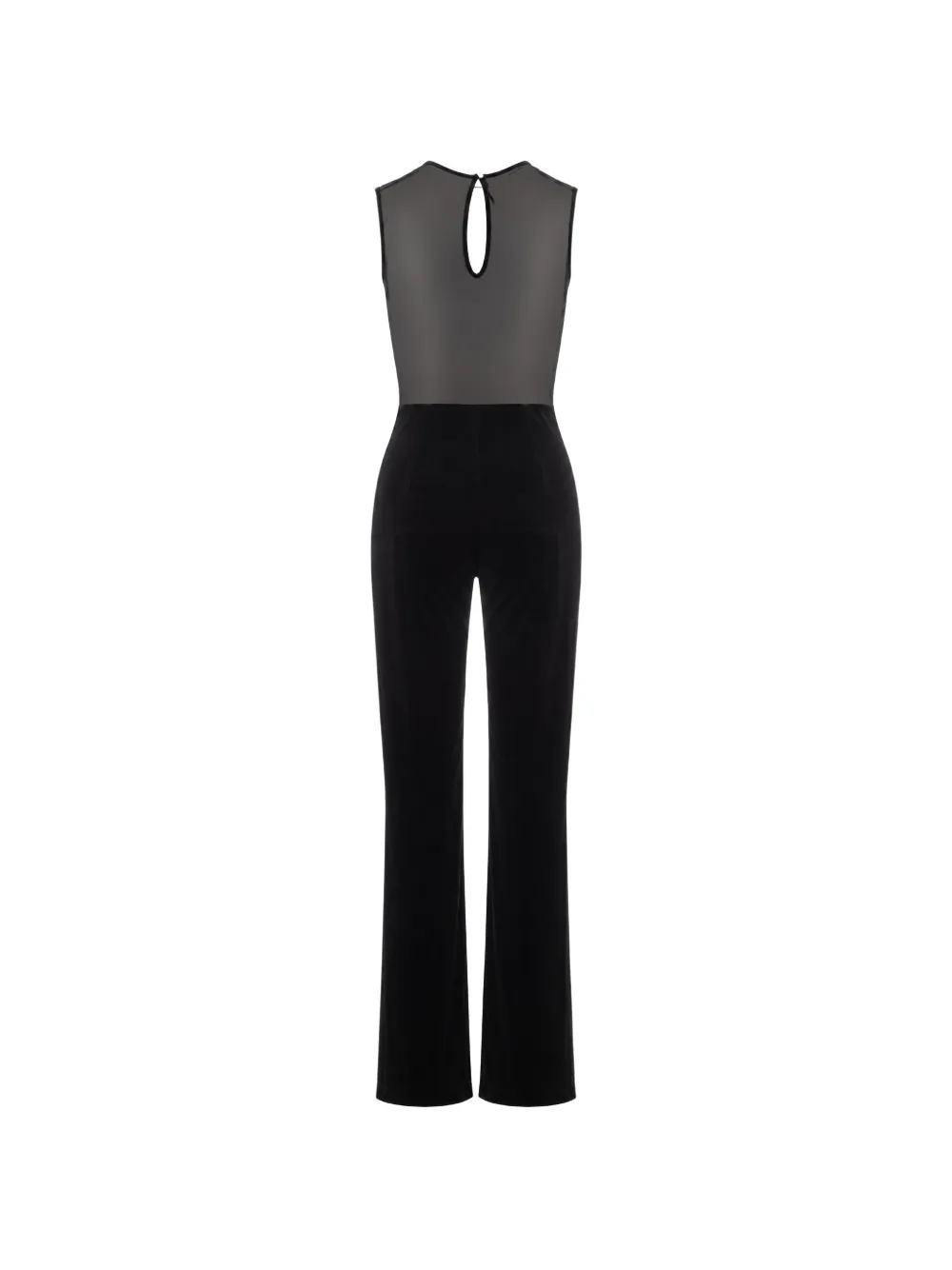 Patrizia Pepe sheer-panelled jumpsuit Zwart