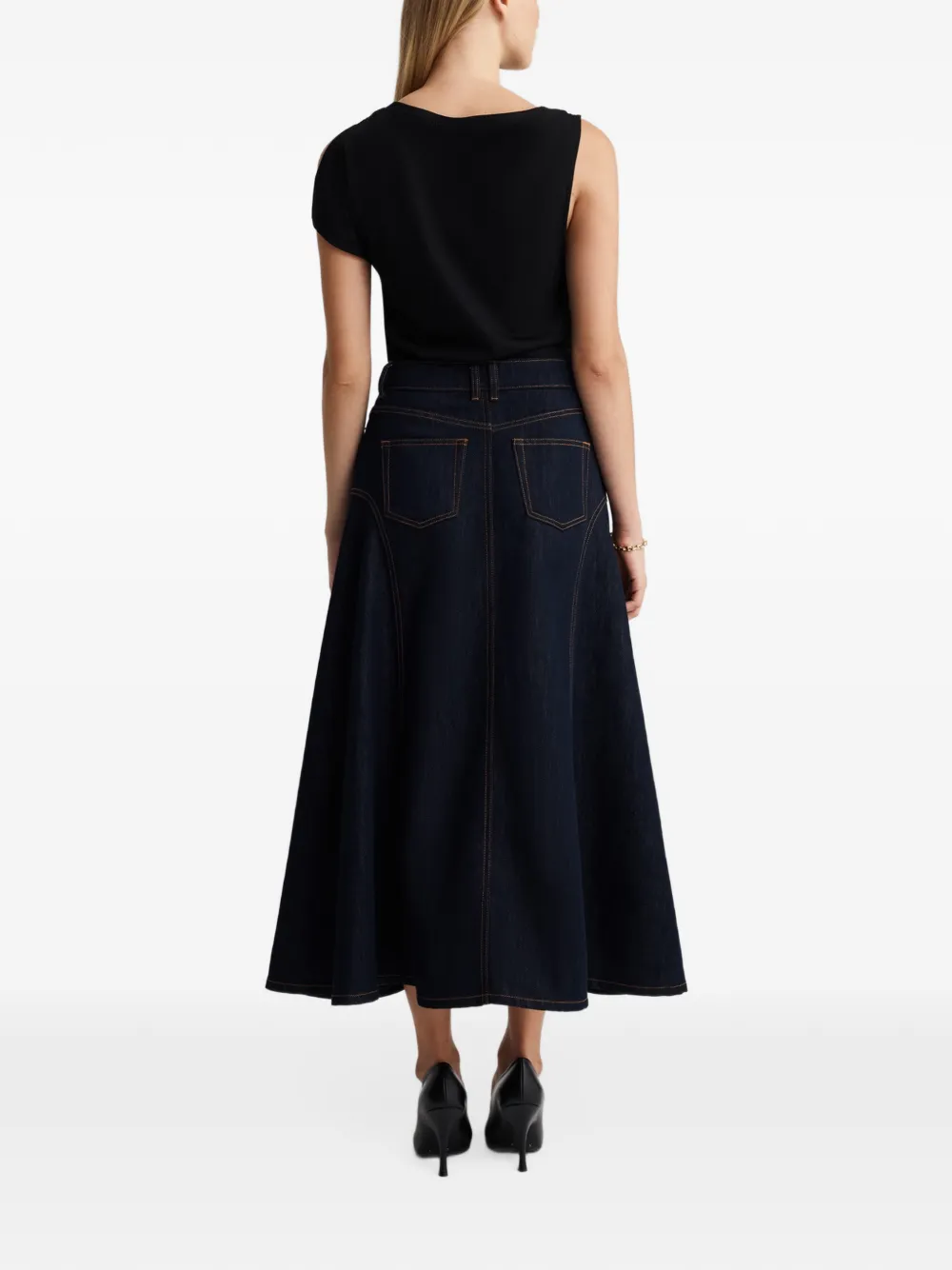 Anna Quan Judd panelled skirt Blauw