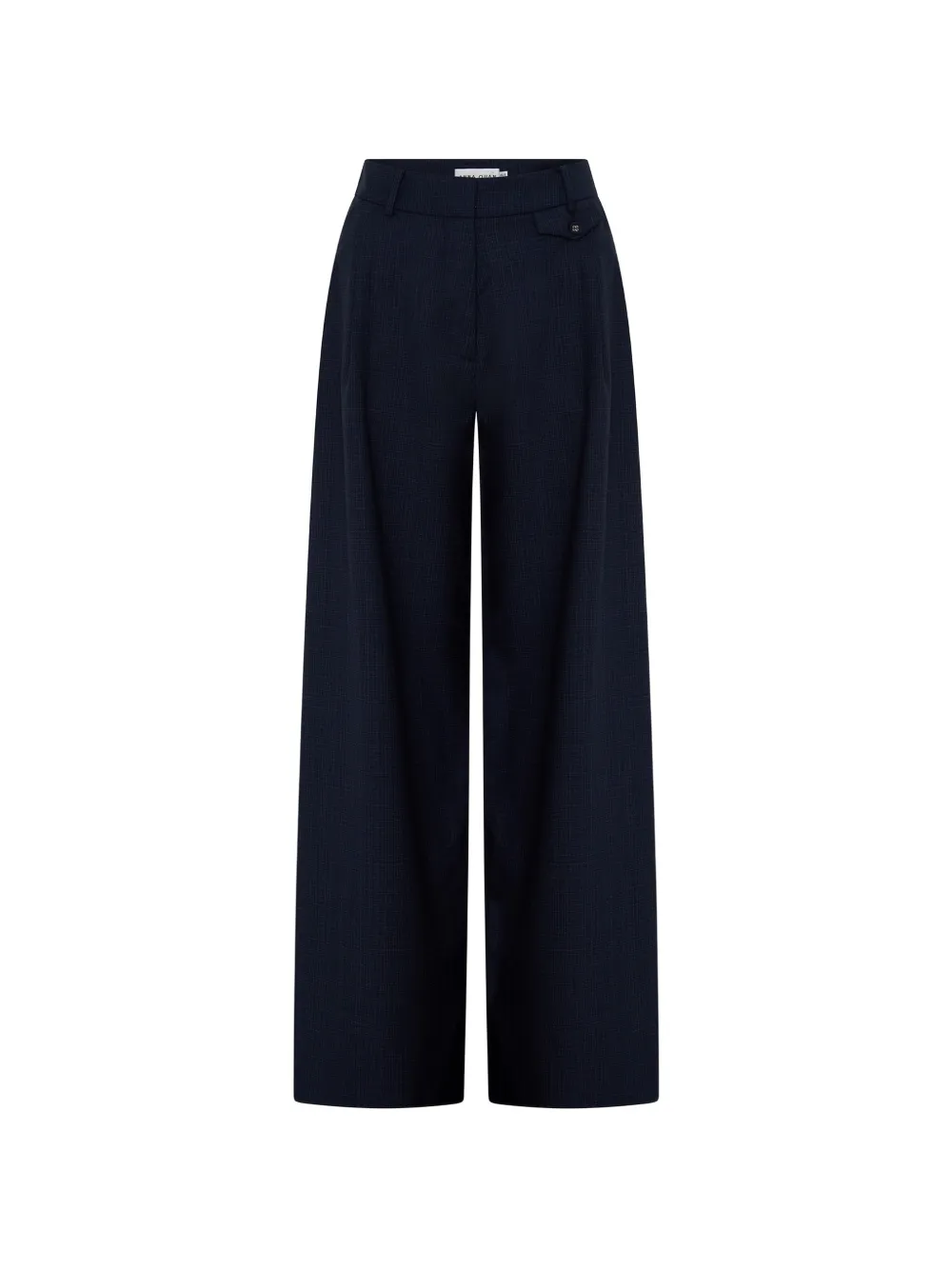 Anna Quan Gehry pleated palazzo trousers Blauw