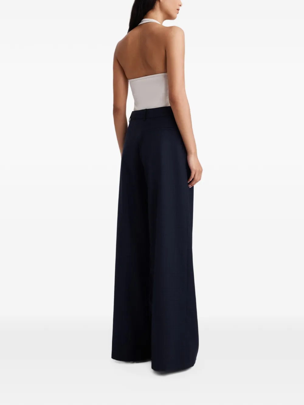 Anna Quan Gehry pleated palazzo trousers Blauw