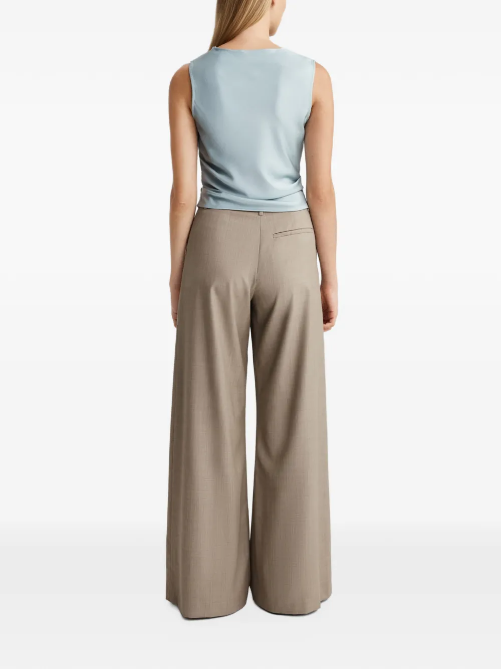 Anna Quan cowl-neck sleeveless top Groen