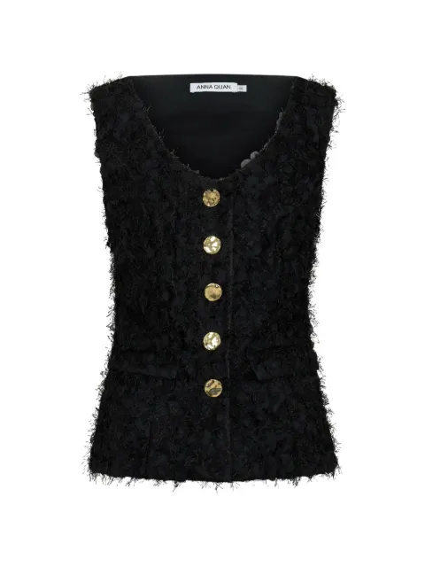 Anna Quan Magda textured button-up top