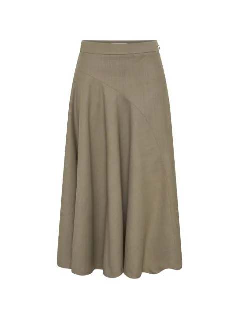 Anna Quan Scarpa asymmetric-seam flared midi skirt