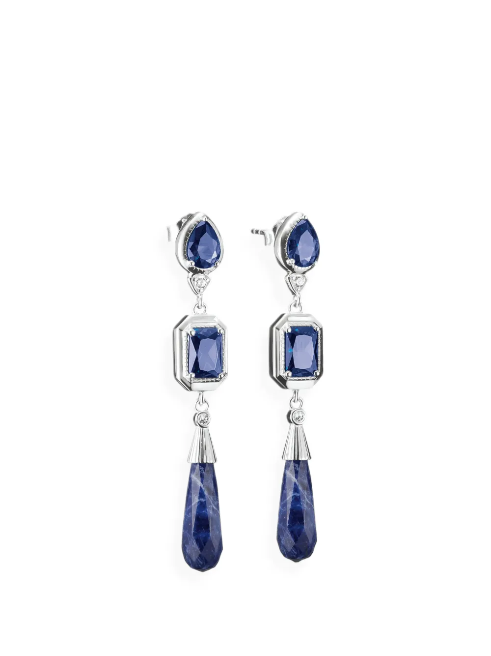 Thomas Sabo sodalite-embellished drop earrings - Argento