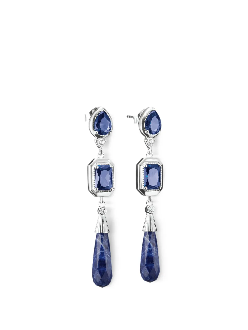 Thomas Sabo sodalite-embellished drop earrings - Argento