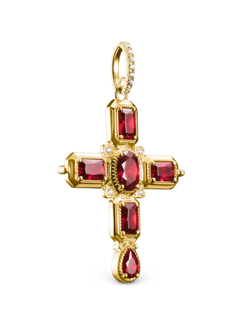 Thomas Sabo zirconia-embellished cross pendant - Oro