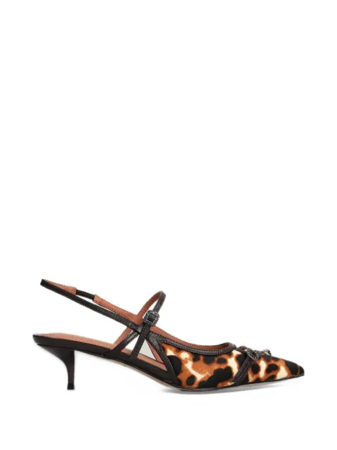 Kurt Geiger London animal-print buckled pumps