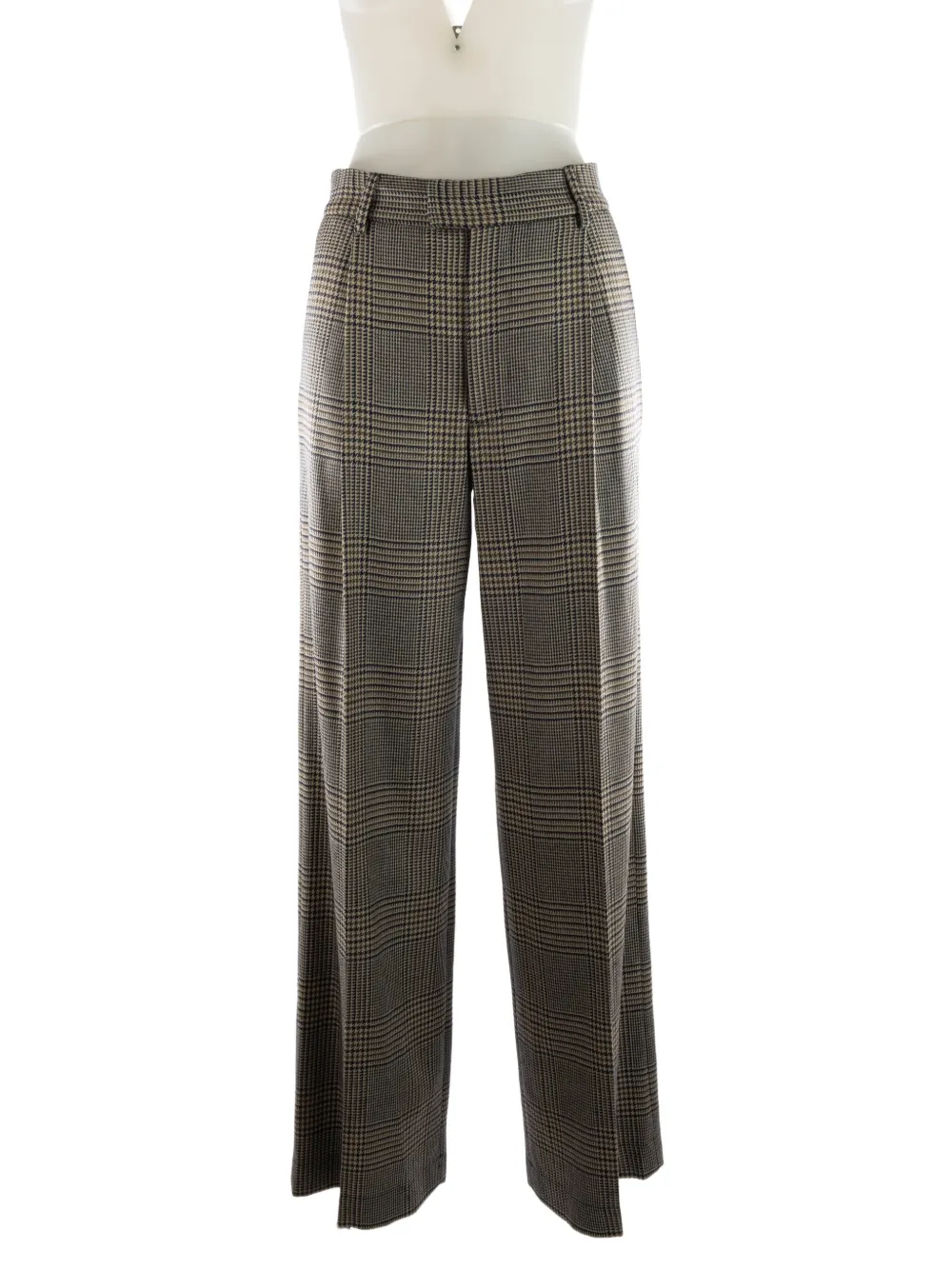 Federica Bonifaci Prince of Wales check tailored trousers Beige