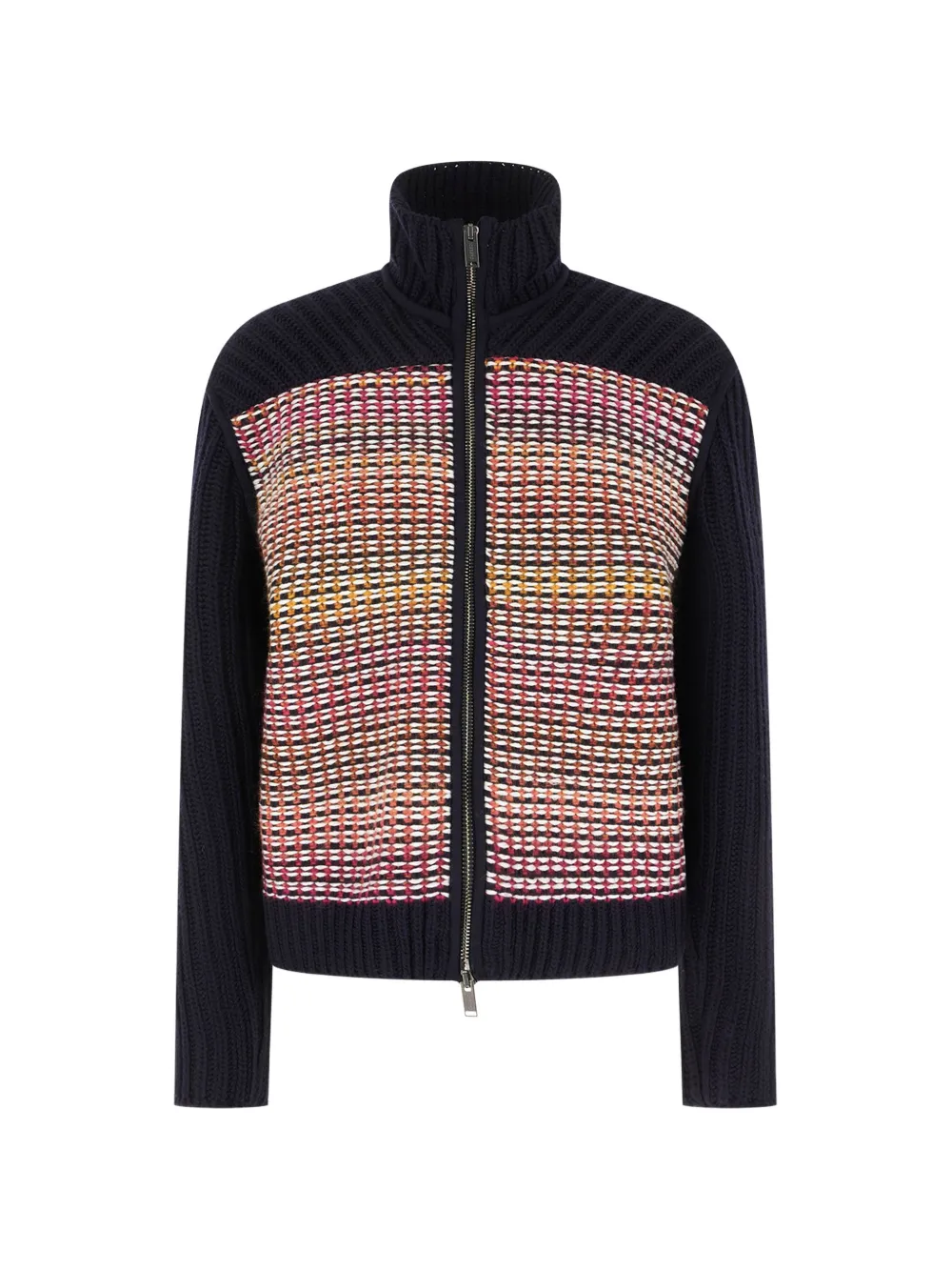 Iceberg patterned-knit ribbed cardigan - Blau