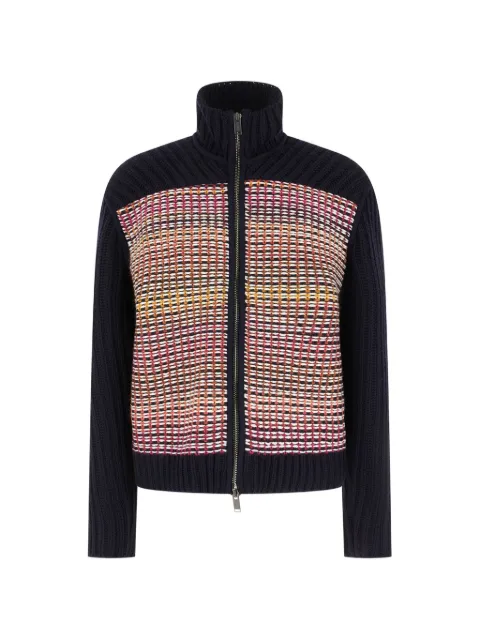 Iceberg patterned-knit ribbed cardigan
