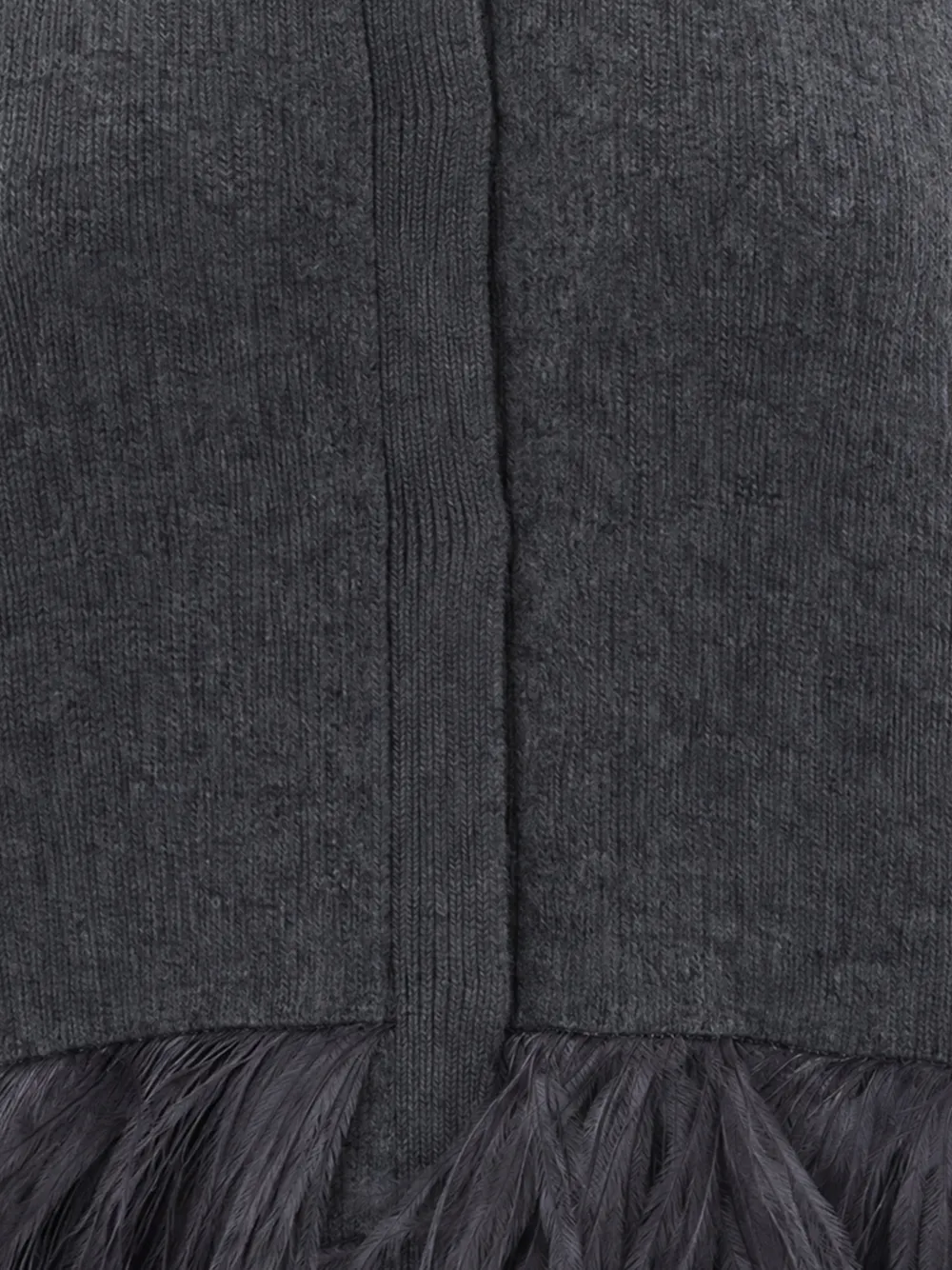 Fabiana Filippi feather-trim cardigan Grijs