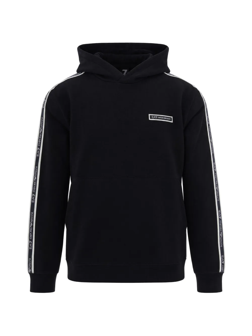 Ea7 Emporio Armani logo-tape hoodie - Nero