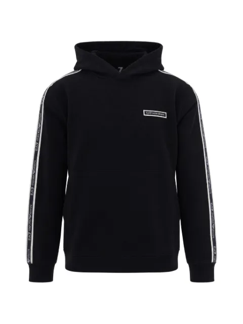 Ea7 Emporio Armani hoodie con franja del logo