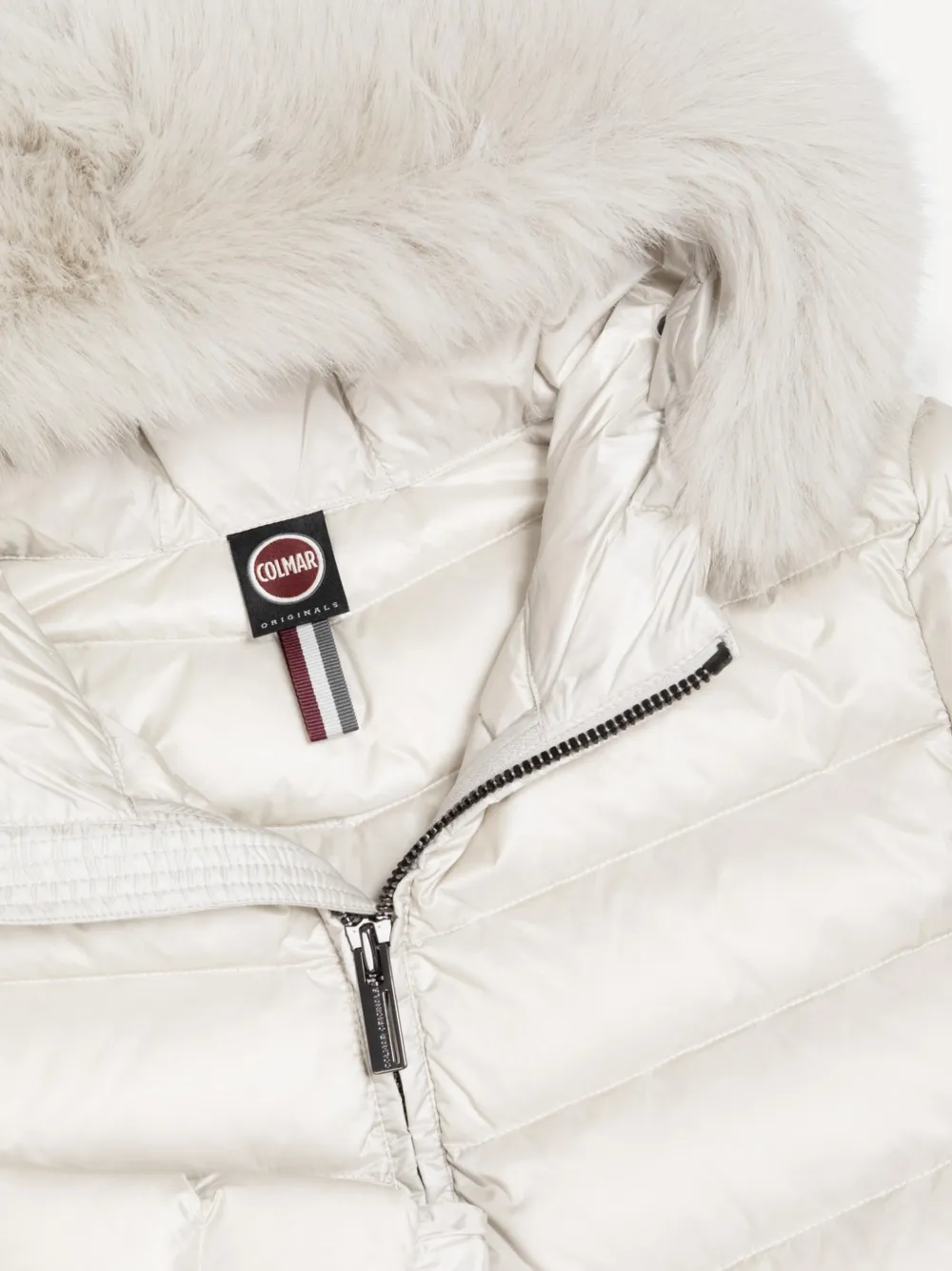Colmar faux-fur-trim hooded jacket Beige