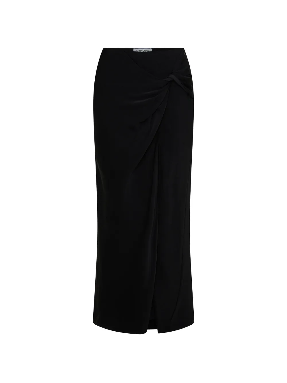 Anna Quan Avery twist-detail maxi skirt Zwart