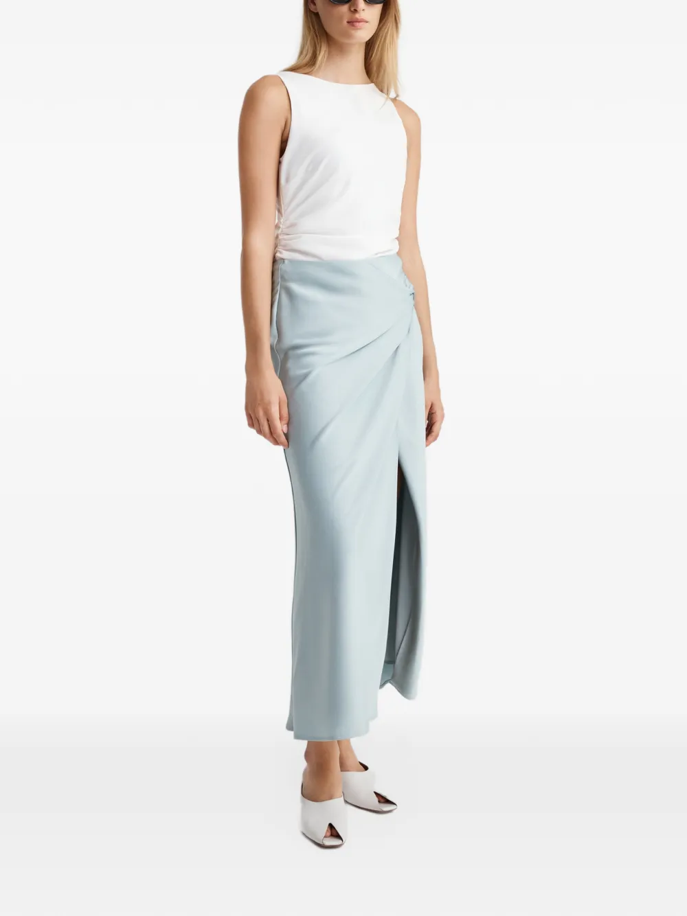 Anna Quan Avery twist-detail skirt Groen