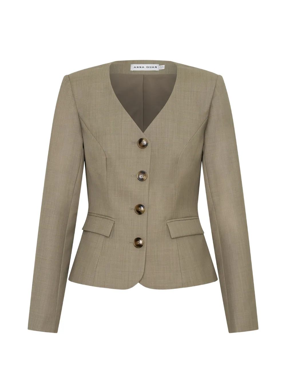 Anna Quan Alvar V-neck jacket - Tons neutres Anna Quan Alvar V-neck jacket - Tons neutres