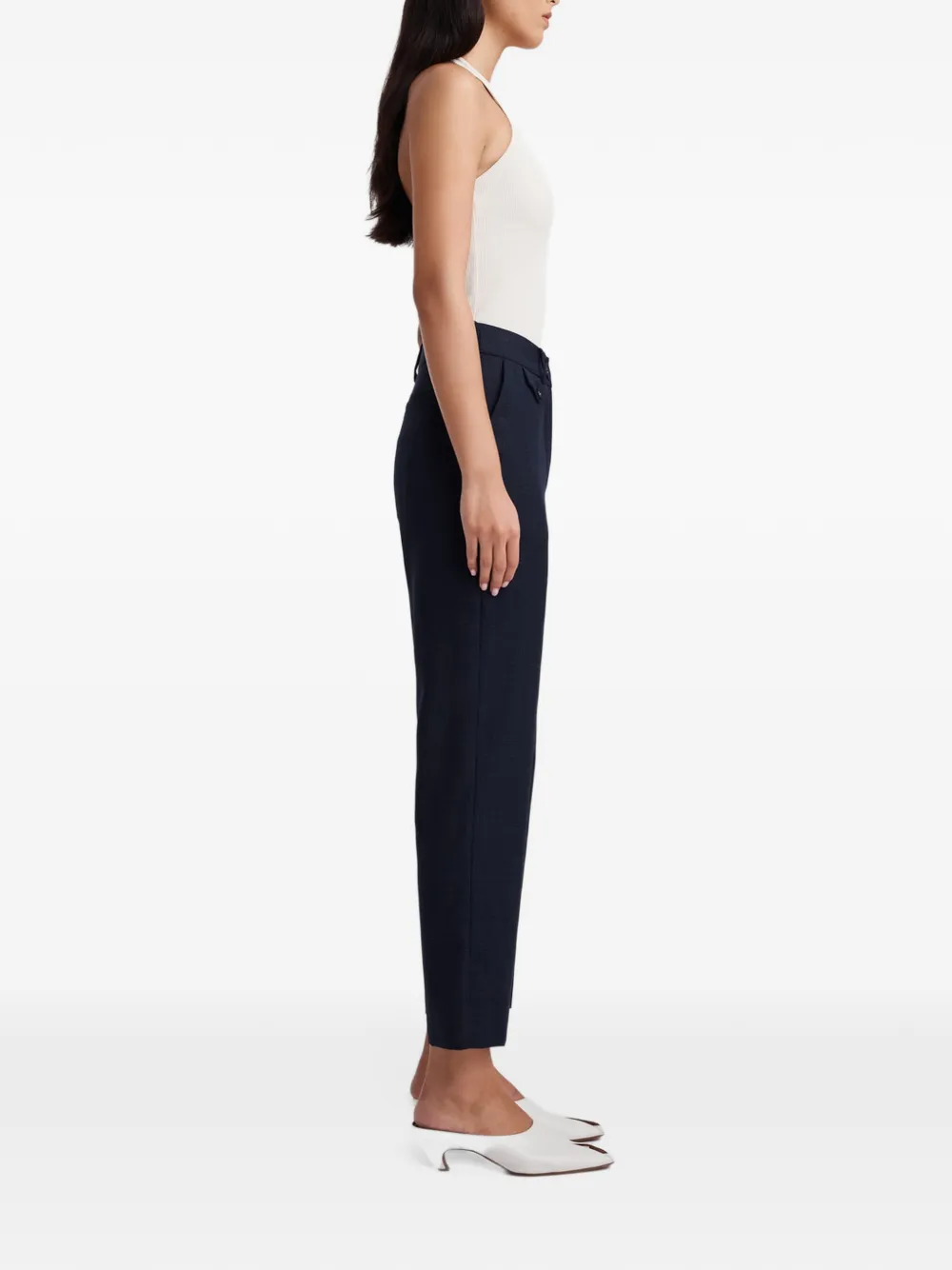 Anna Quan Juliette check-pattern trousers Blauw
