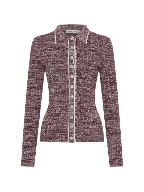 Anna Quan Ashlen ribbed-knit button-up shirt