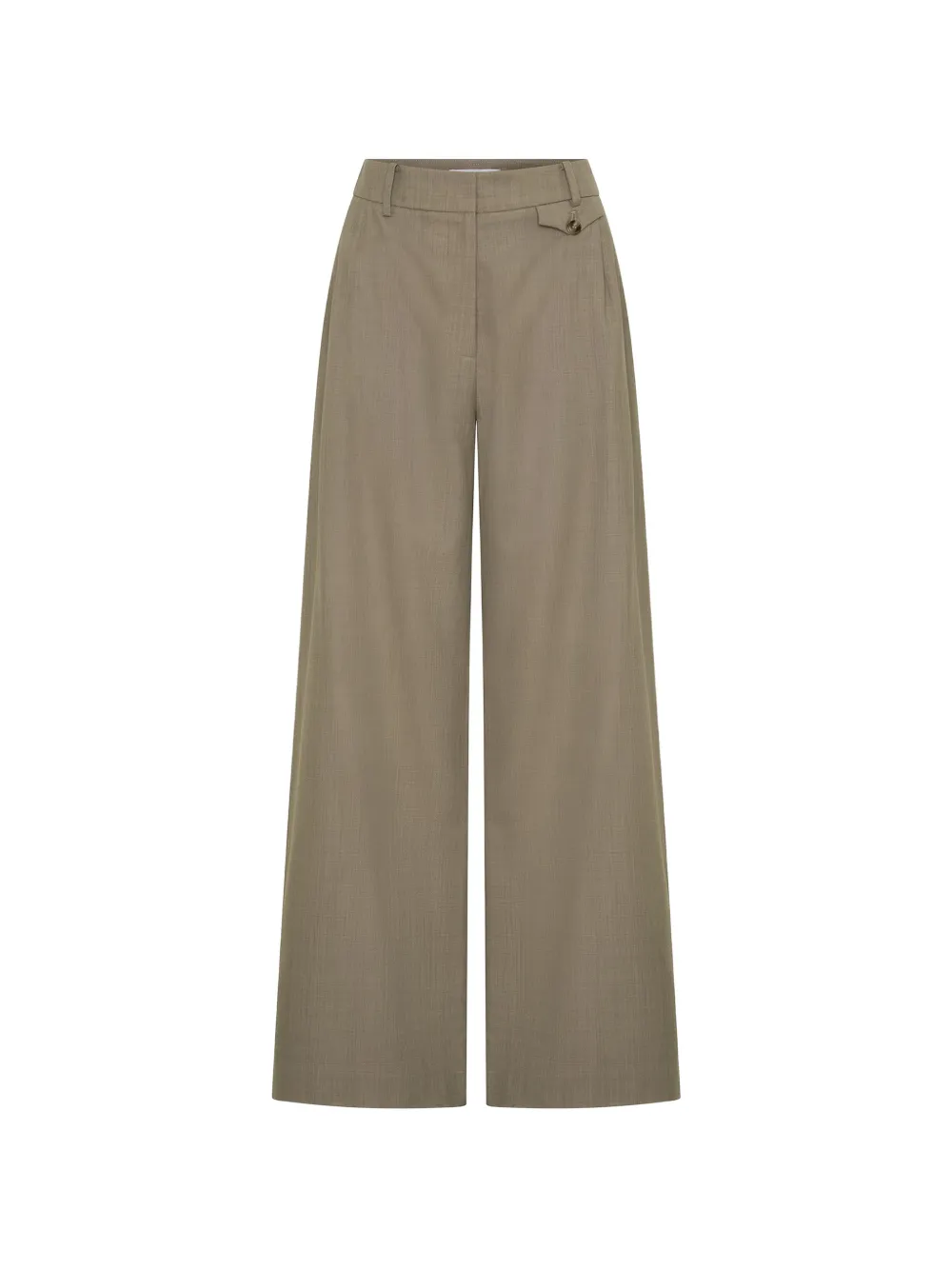 Anna Quan Gehry wide-leg tailored trousers Beige