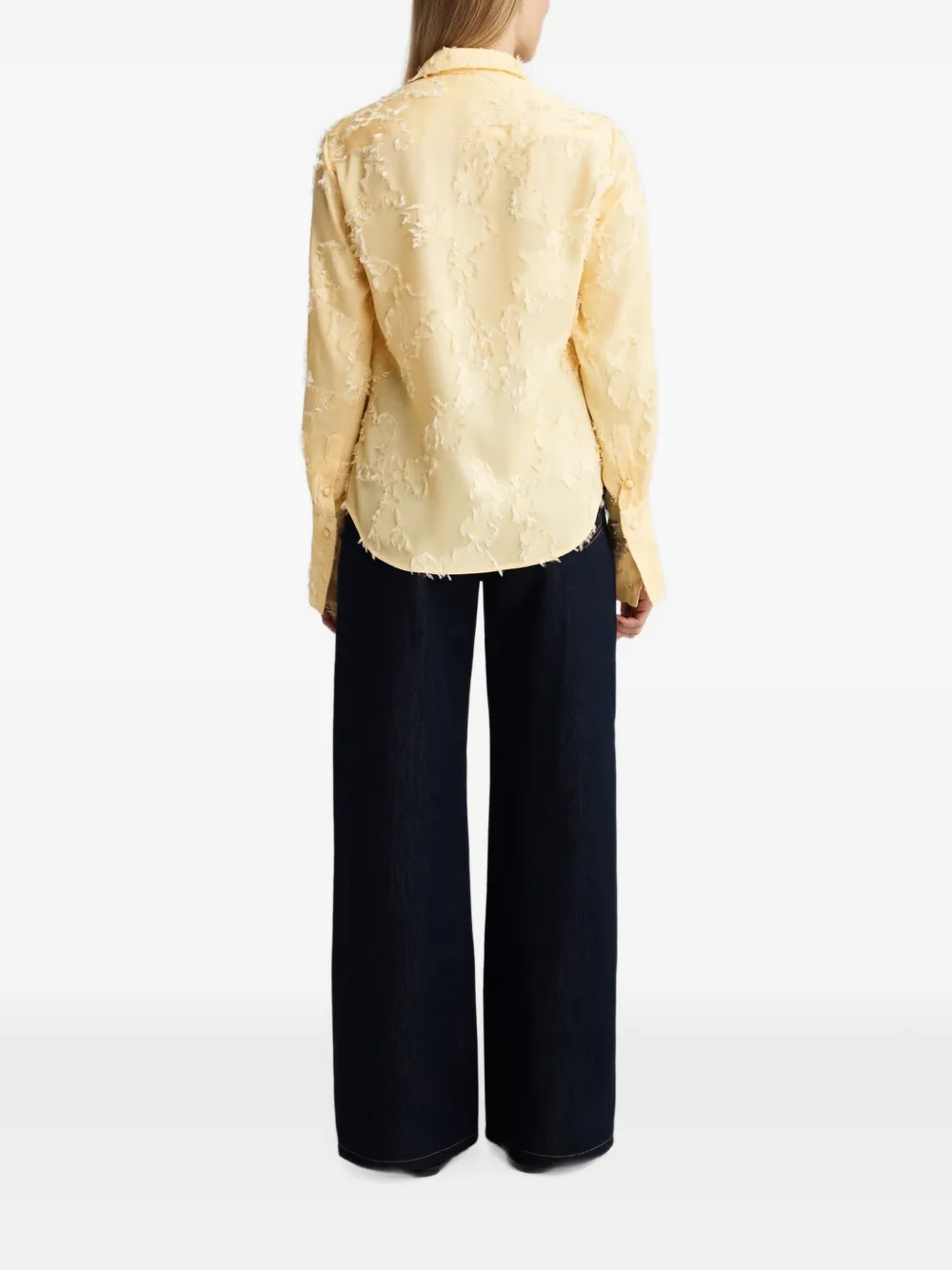 Anna Quan Odessa fil-coupé shirt Geel