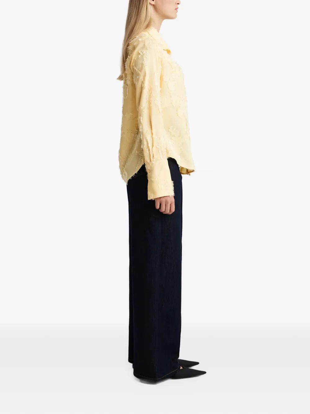 Anna Quan Odessa fil-coupé shirt Geel