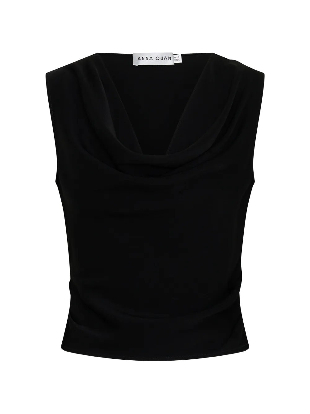 Anna Quan Spencer draped sleeveless top - Nero