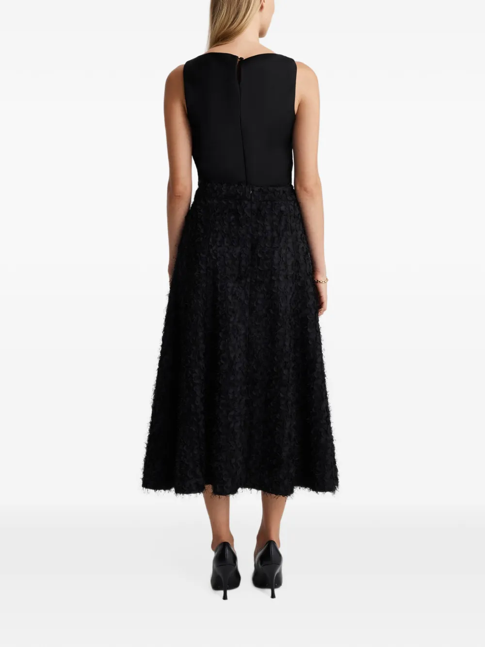 Anna Quan Vanta textured flared skirt Zwart