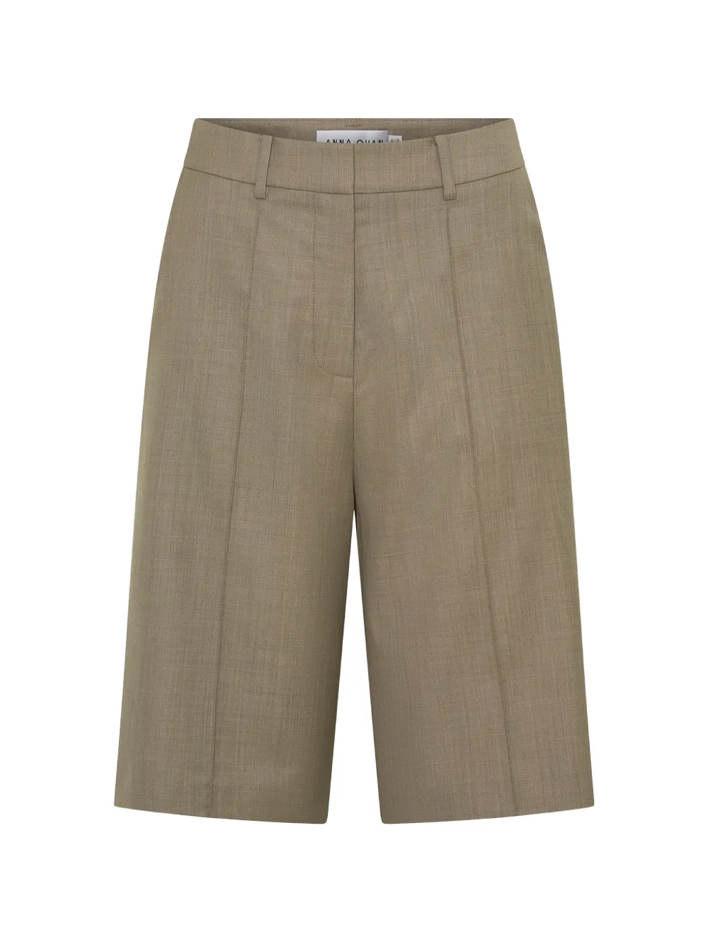 Anna Quan Ando pleated midi shorts Beige