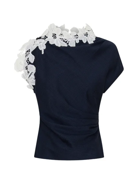Anna Quan Meier lace-trimmed top