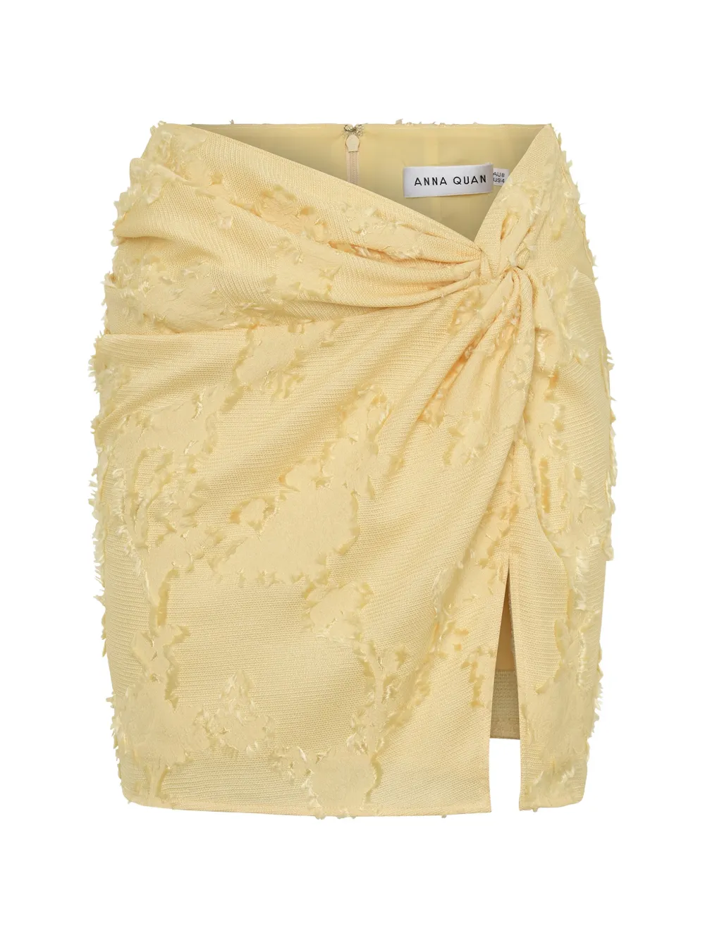 Anna Quan Andrea twist-detail mini skirt - Giallo