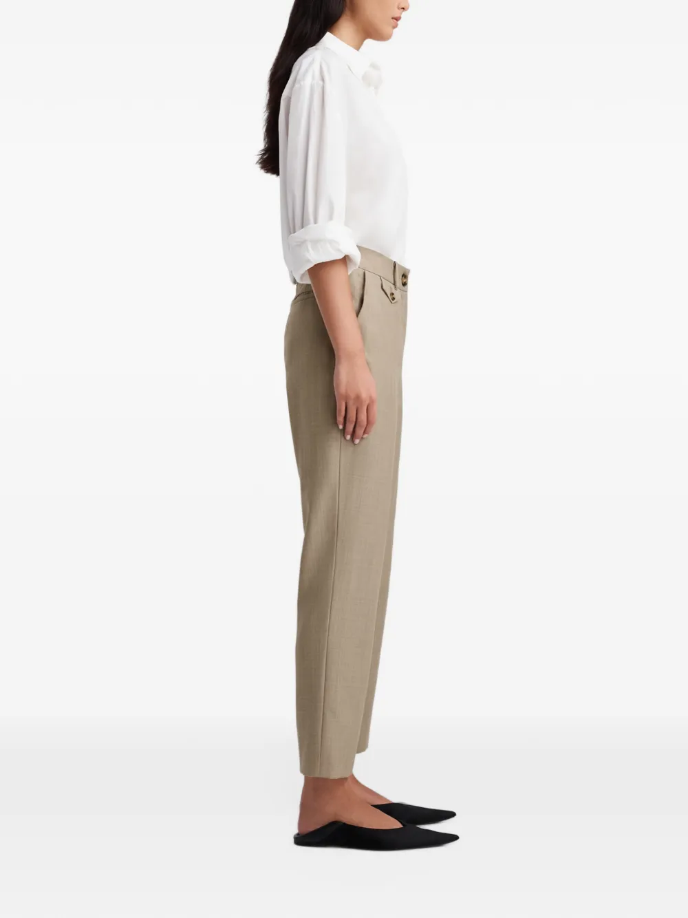 Anna Quan Juliette straight-leg trousers Beige