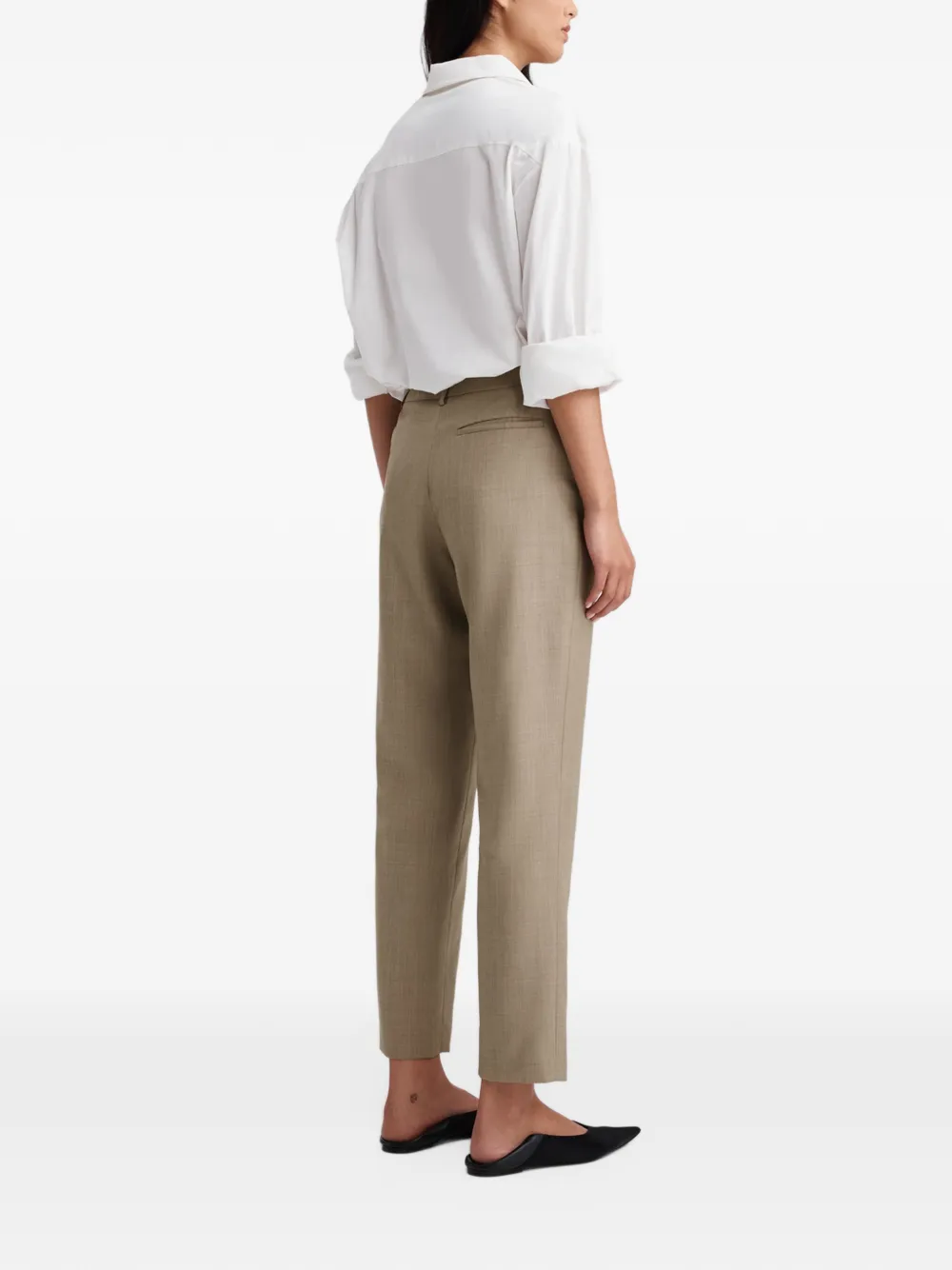 Anna Quan Juliette straight-leg trousers Beige