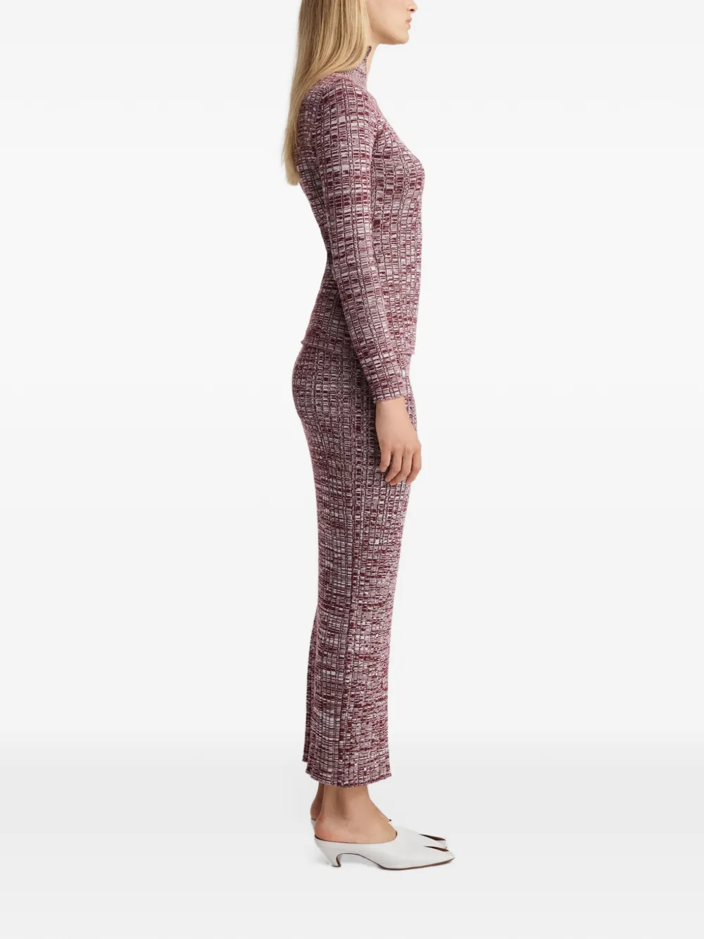 Anna Quan Ilona ribbed-knit skirt Rood