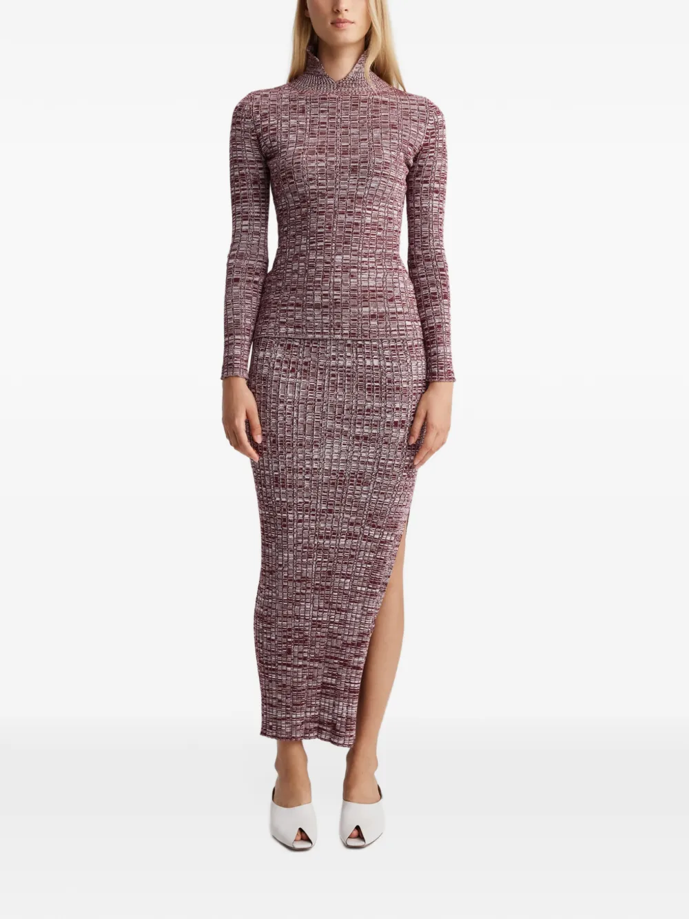 Anna Quan Ilona ribbed-knit skirt Rood