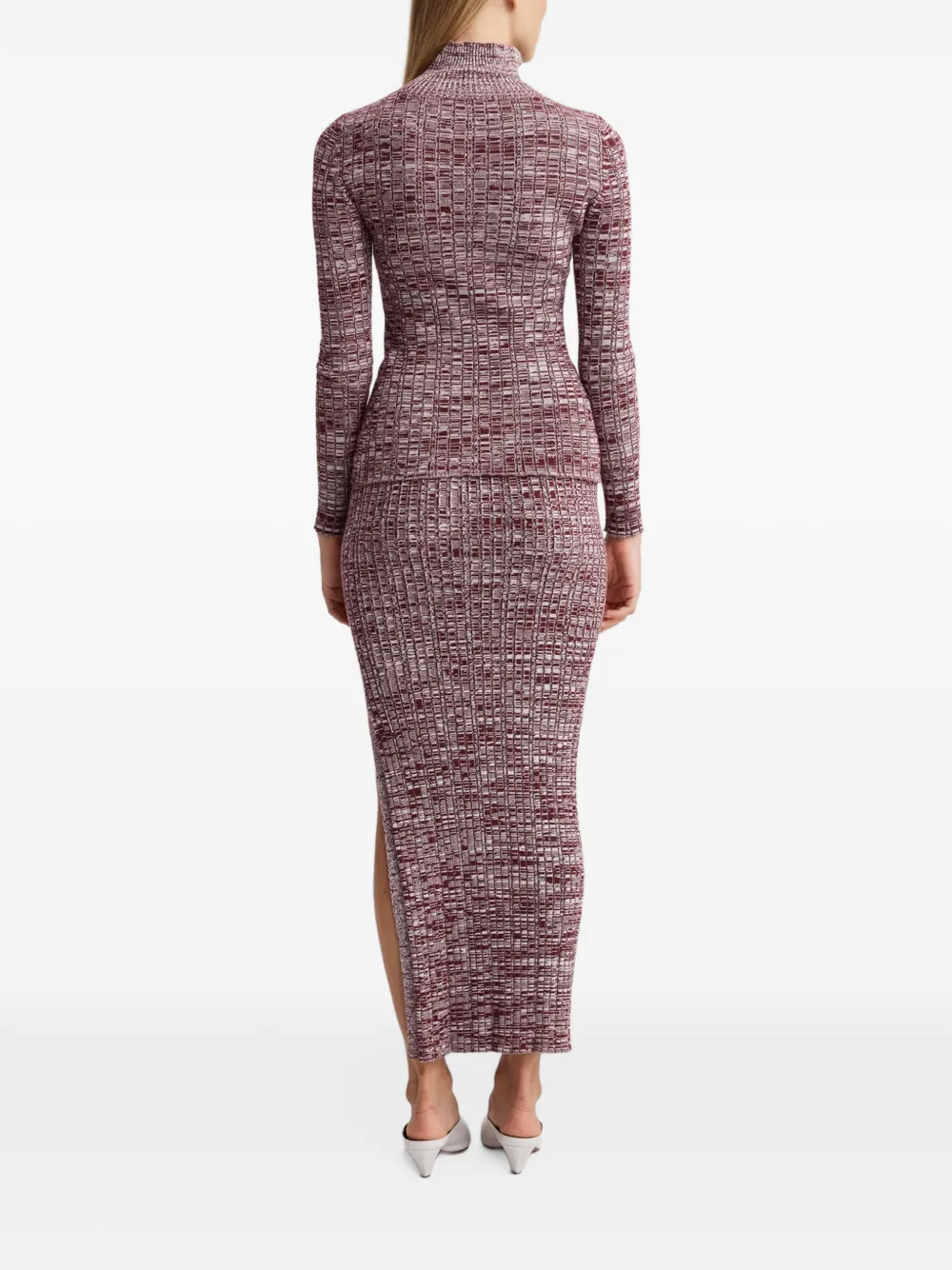Anna Quan Ilona ribbed-knit skirt Rood