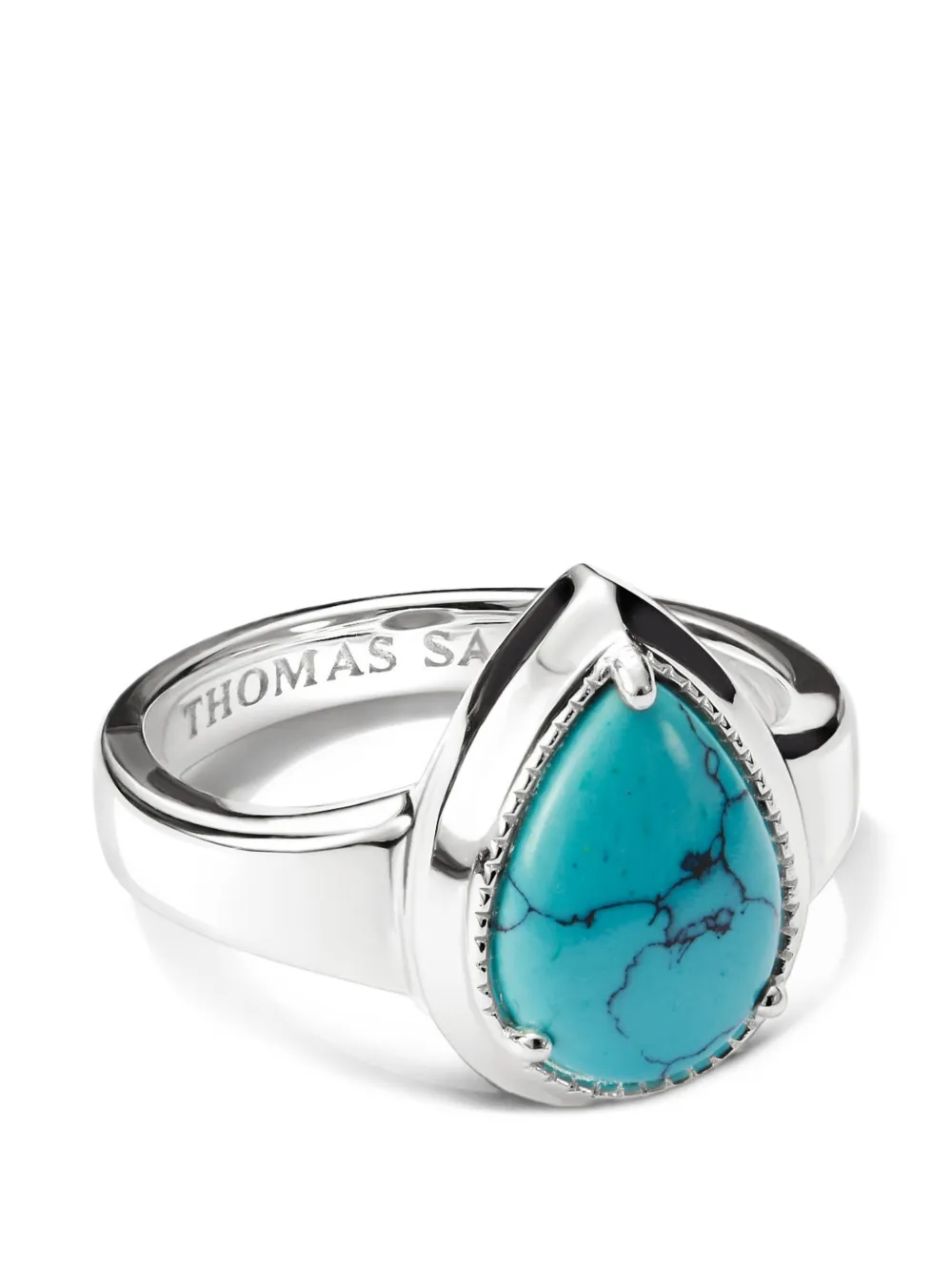 Thomas Sabo Elyndra turquoise-effect ring - Argento