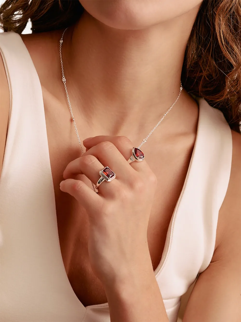 Thomas Sabo Elyndra octagon-zirconia ring - Argento