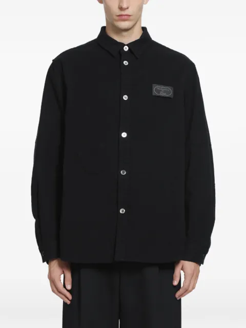 Undercover logo-patch military flannel shirt