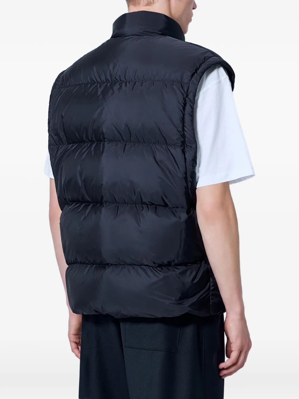 Prada medium-weight Re-Nylon down jacket Zwart