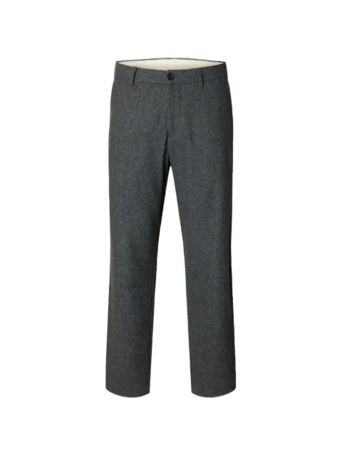 SELECTED herringbone tailored trousers
