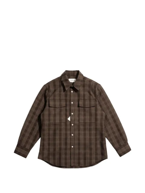 AMI Paris check-pattern flap-pocket shirt